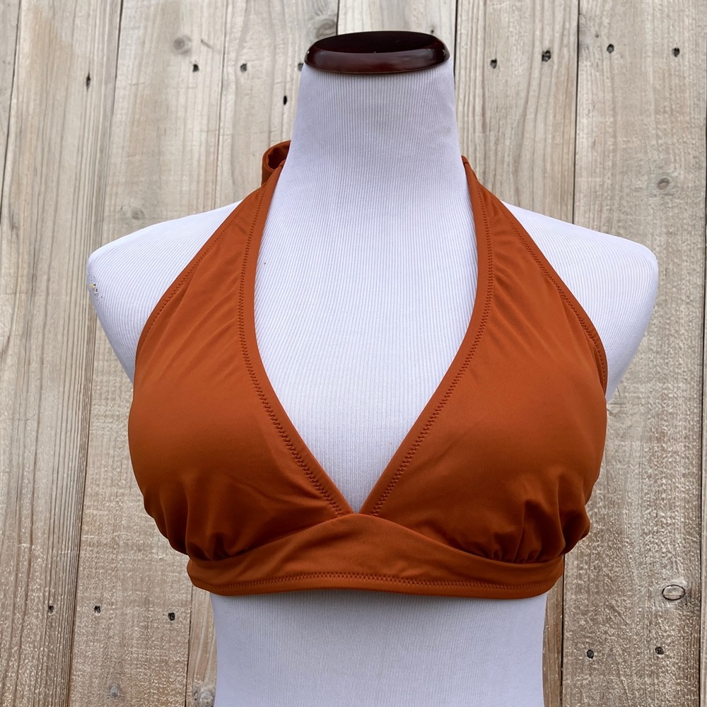 Amazon Essentials Women's Halter Bikini Top - True Rust